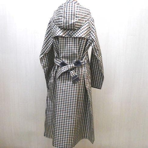 アクアスキュータム クラブチェック トレンチコート レインコート S 袋