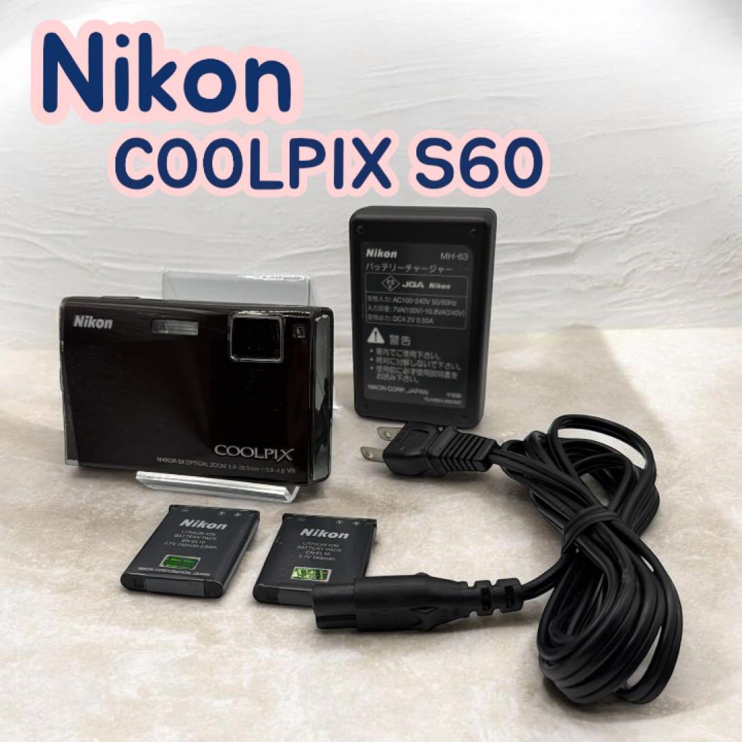 Nikon COOLPIX S60 本体 バッテリー チャージャー付き - メルカリ