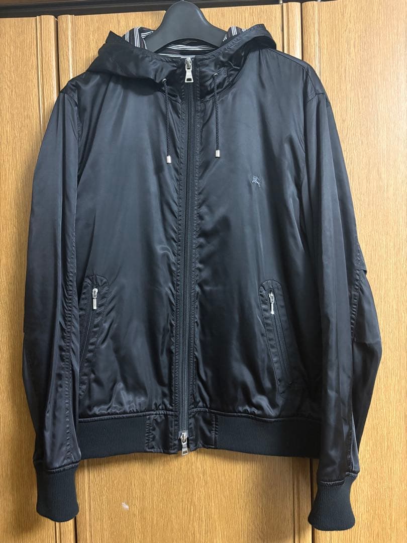 BURBERRY BLACK LABEL フード付きナイロンジャケット Mサイズ BURBERRY BLACK LABEL - 美品 バーバリー ブラックレーベル BURBERRY