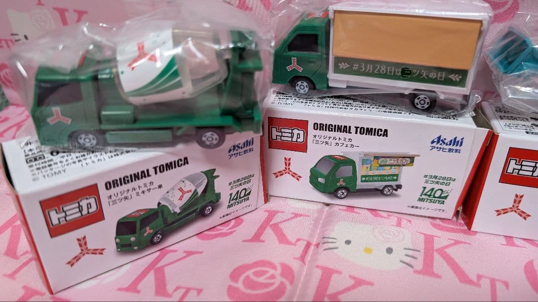 アサヒ飲料 オリジナルトミカ 三ツ矢140周年コラボ 全4車8個ミキサー