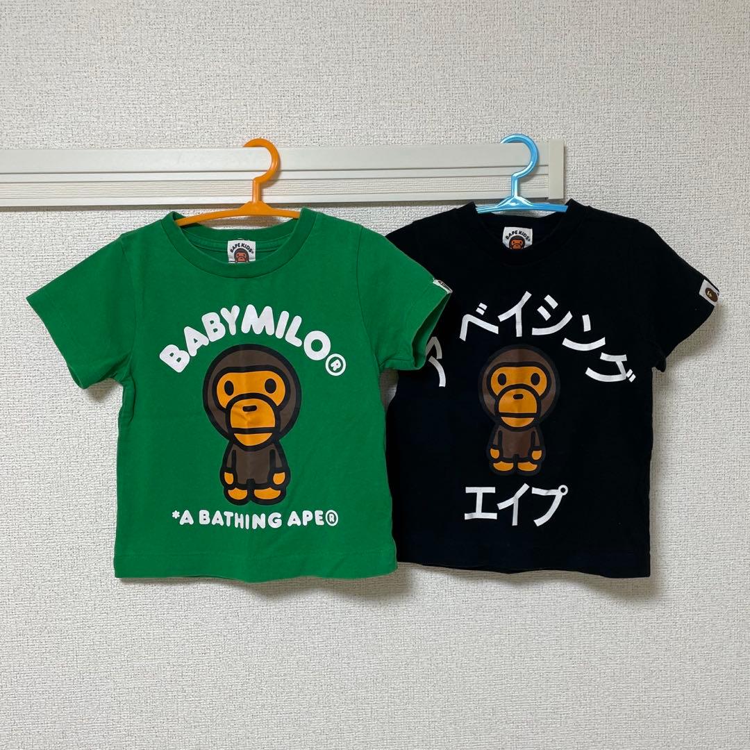 アベイシングエイプ　キッズTシャツ　ベビーマイロ A BATHING APE（アベイシングエイプ） tシャツ BABY MILO TEE キッズ