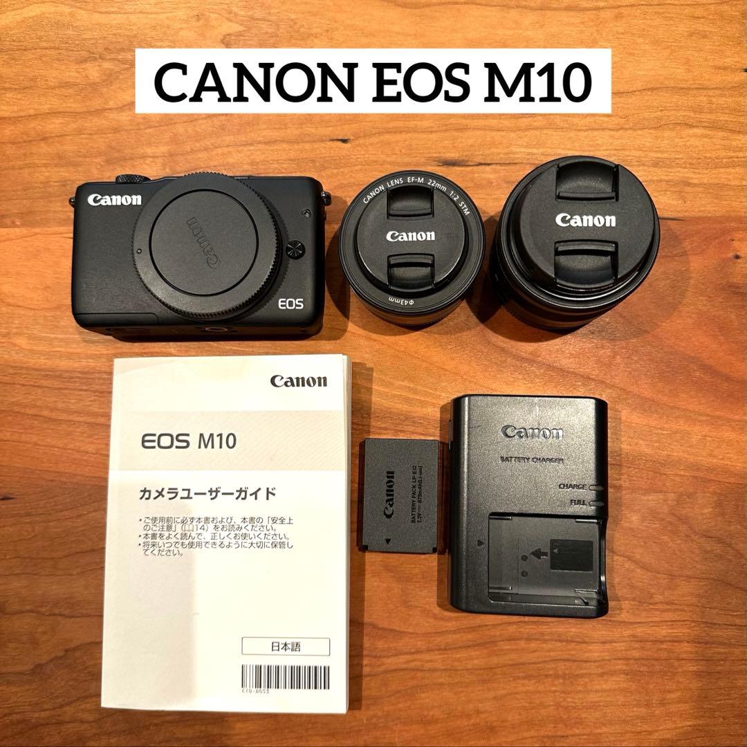 Canon EOS M10 ダブルレンズセット ミラーレス　カメラ　美品 アウトレット品】 ミラーレス一眼カメラ EOS M10 [ダブルレンズキット