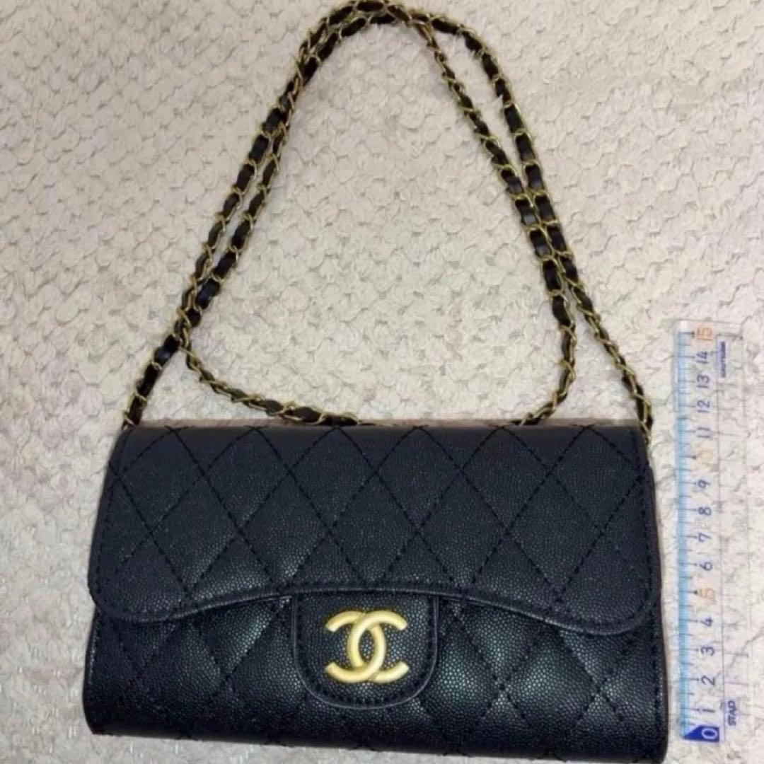 CHANEL ブラック 財布 ショルダーバッグ ノベルティ - メルカリ