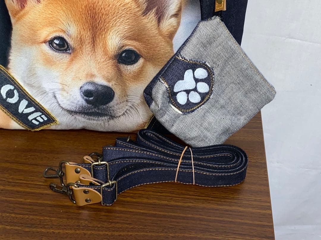 ☆ハンドメイド☆岡山デニム☆柴犬☆4wayあおりバッグ M109693310