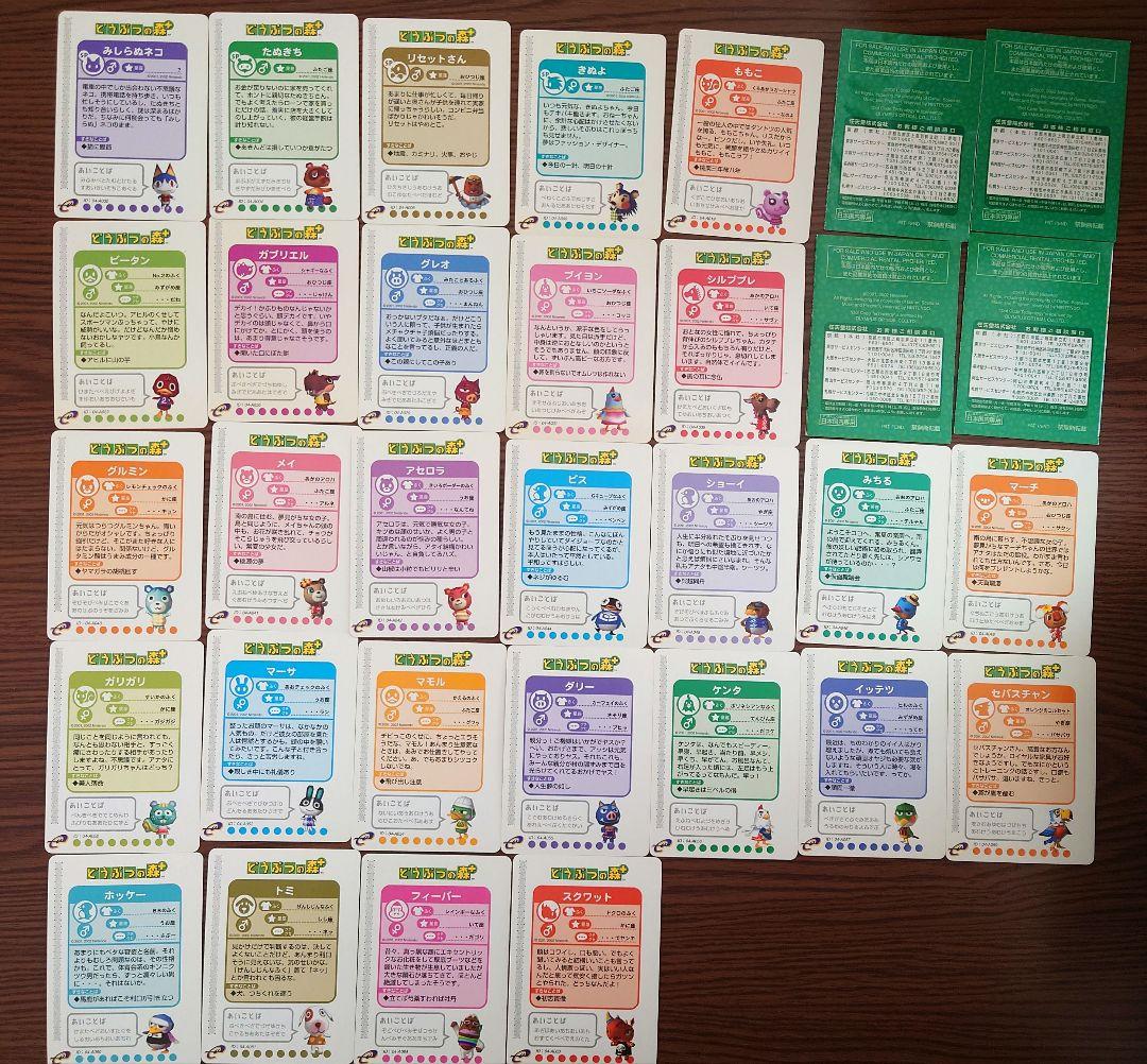 どうぶつの森+ キャラクターカード28枚セット（取扱説明書4冊付き