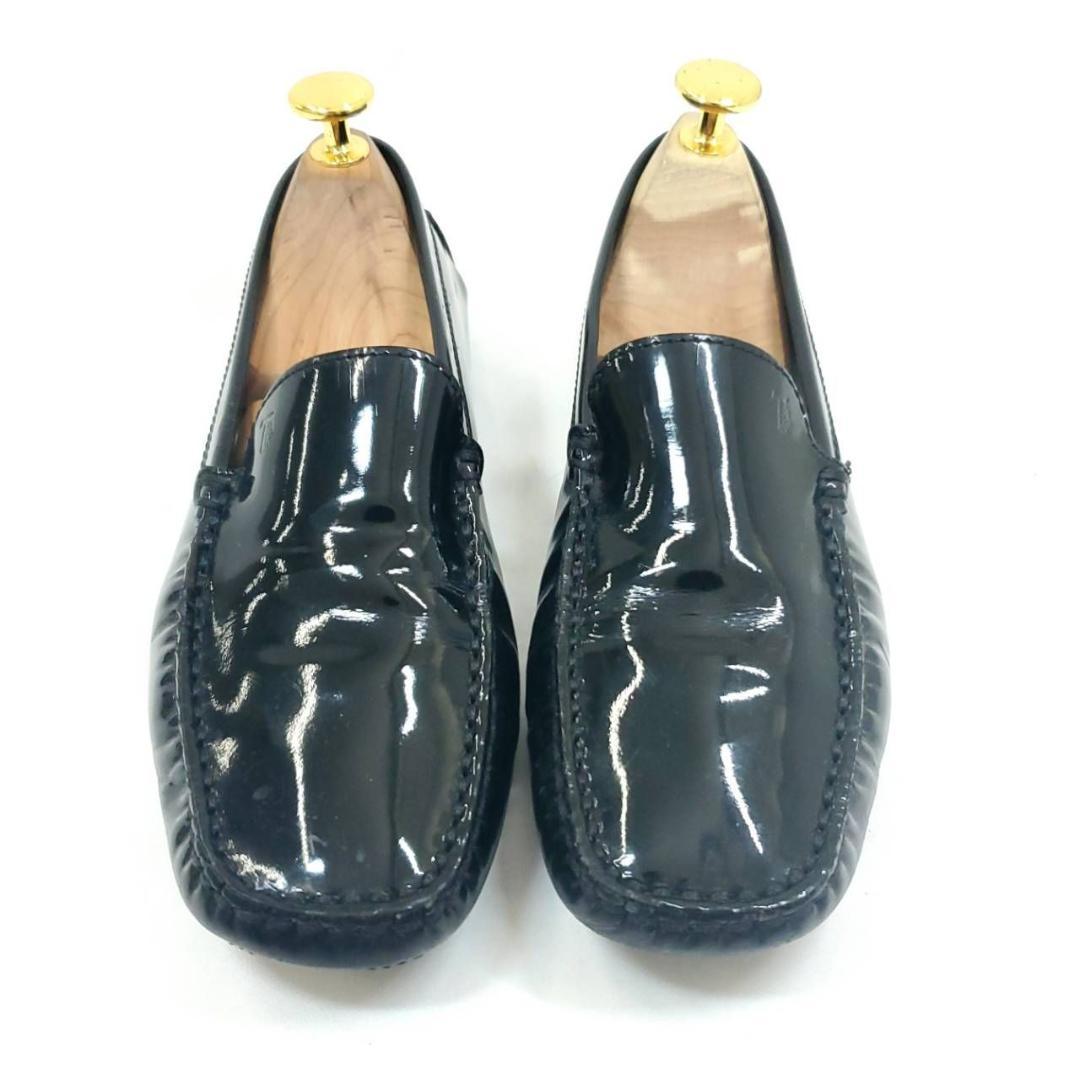 トッズ 美品 ドライビングシューズ エナメル パテントレザー EU34.5