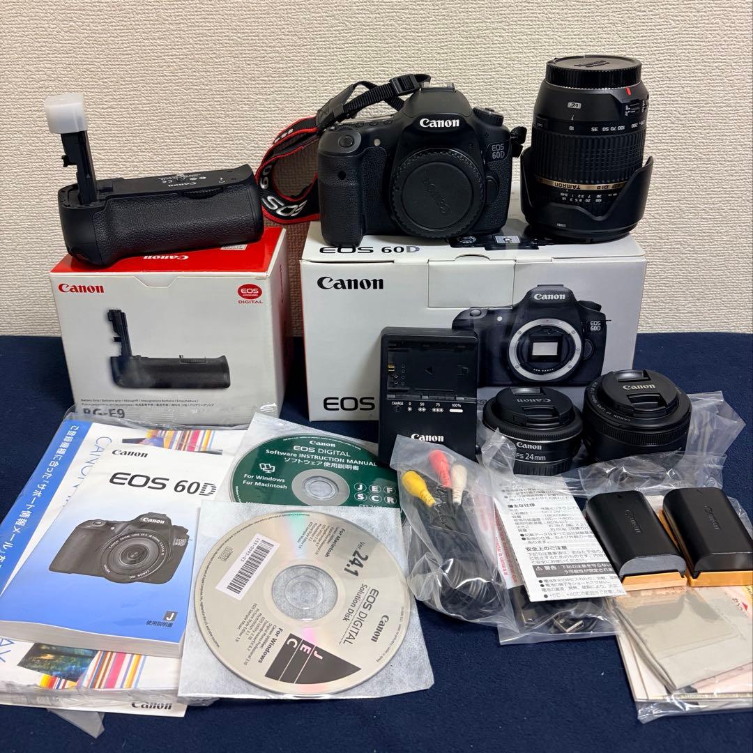 Canon 60D 本体　レンズ3本　グリップセット　Tamron カメラレンズ 70-300mm F/4.5-6.3 Di III RXD（Model A047Z） [ニコンZ