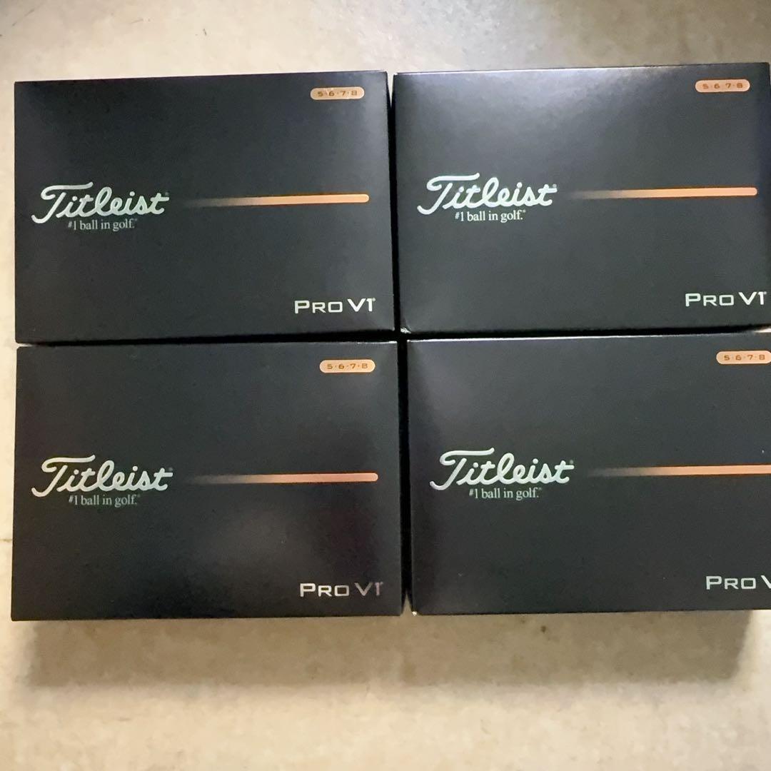 2025 TITLEISTタイトリストPROV1 プロV1 ダブルナンバー4箱 Pro V1 【2025年モデル】 ゴルフ ボール タイトリスト プロ V1/V1X