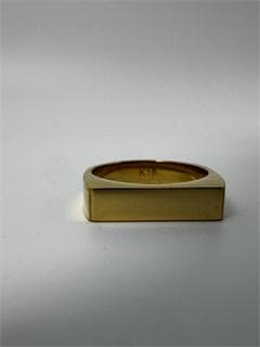 《最高品質/日本製18金》K18ゴールド 四角形リング3.35g 11号