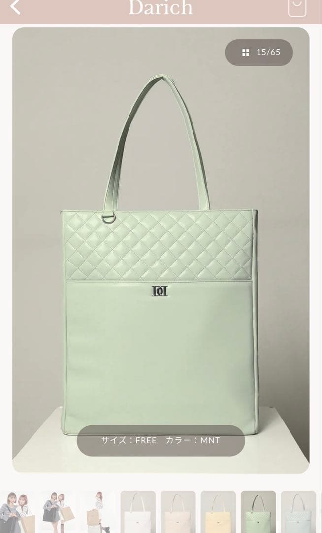 DarichのDDキルティングマルチトートバッグ ミント ダーリッチ Darich DDキルティングマルチトートバッグ （ミント