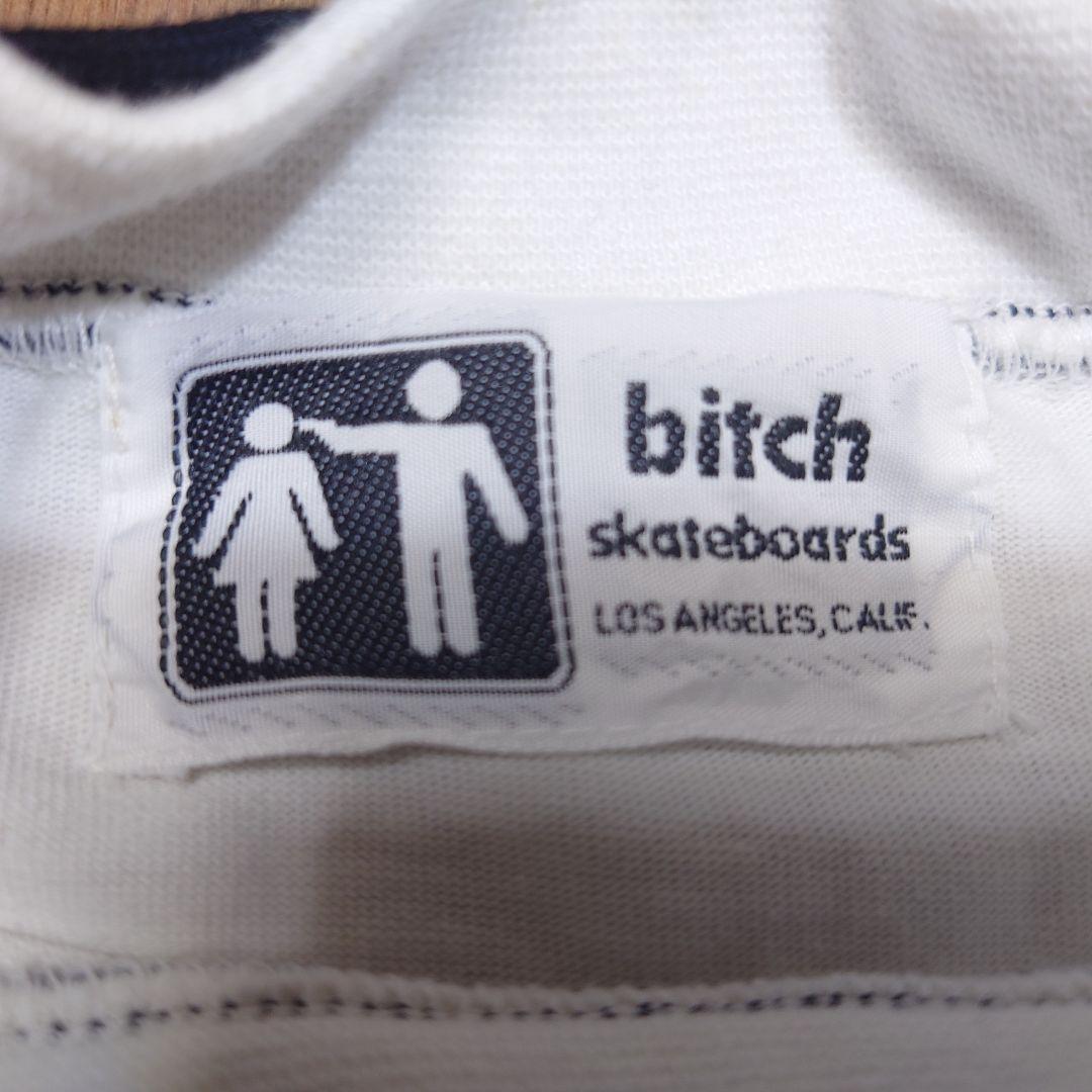 90s BITCH SKATEBOARDS ロゴ刺繍 Tシャツ ビッチ袖ロゴ - メルカリ