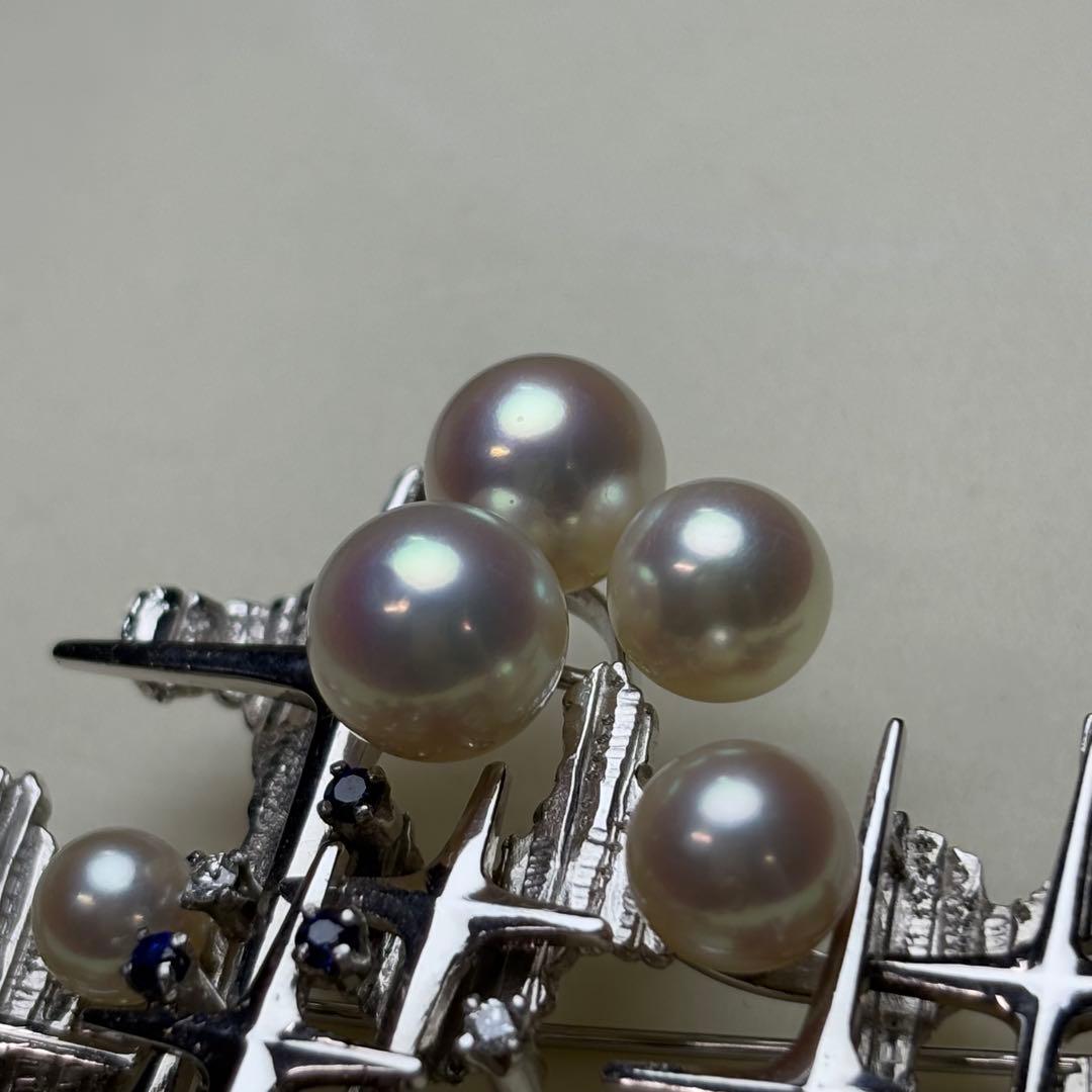 TASAKI アコヤ真珠 ブローチ 最大8.5mm WGK14 - メルカリ