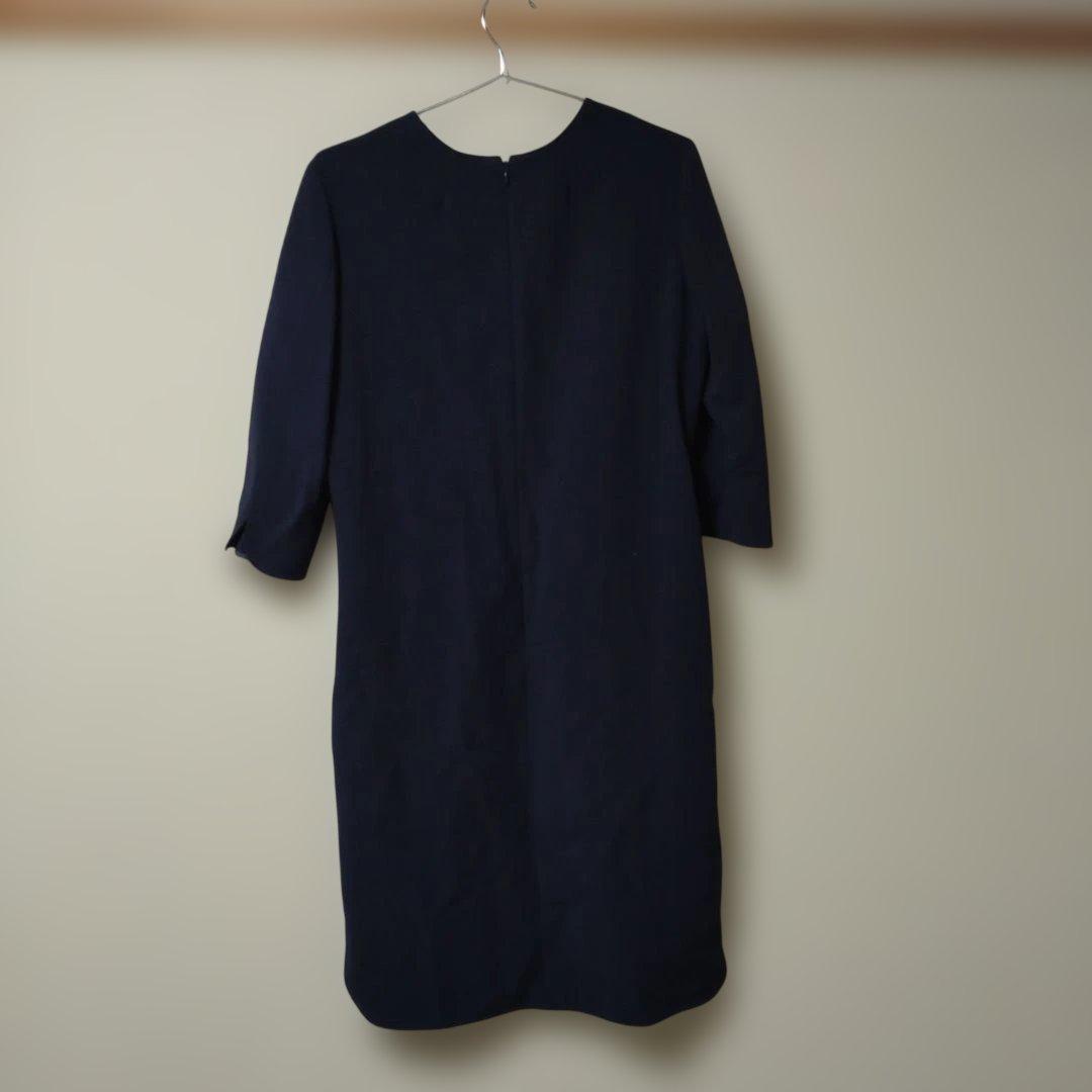 PLST プラステ 高橋志津奈コラボ ダークネイビー 七分ワンピL＆