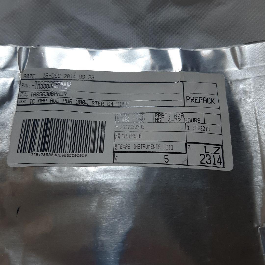 Texas Instruments TAS5630BPHDR　 5個　SET Texas Instruments TAS5630BPHDR 5個 SET Texas Instruments