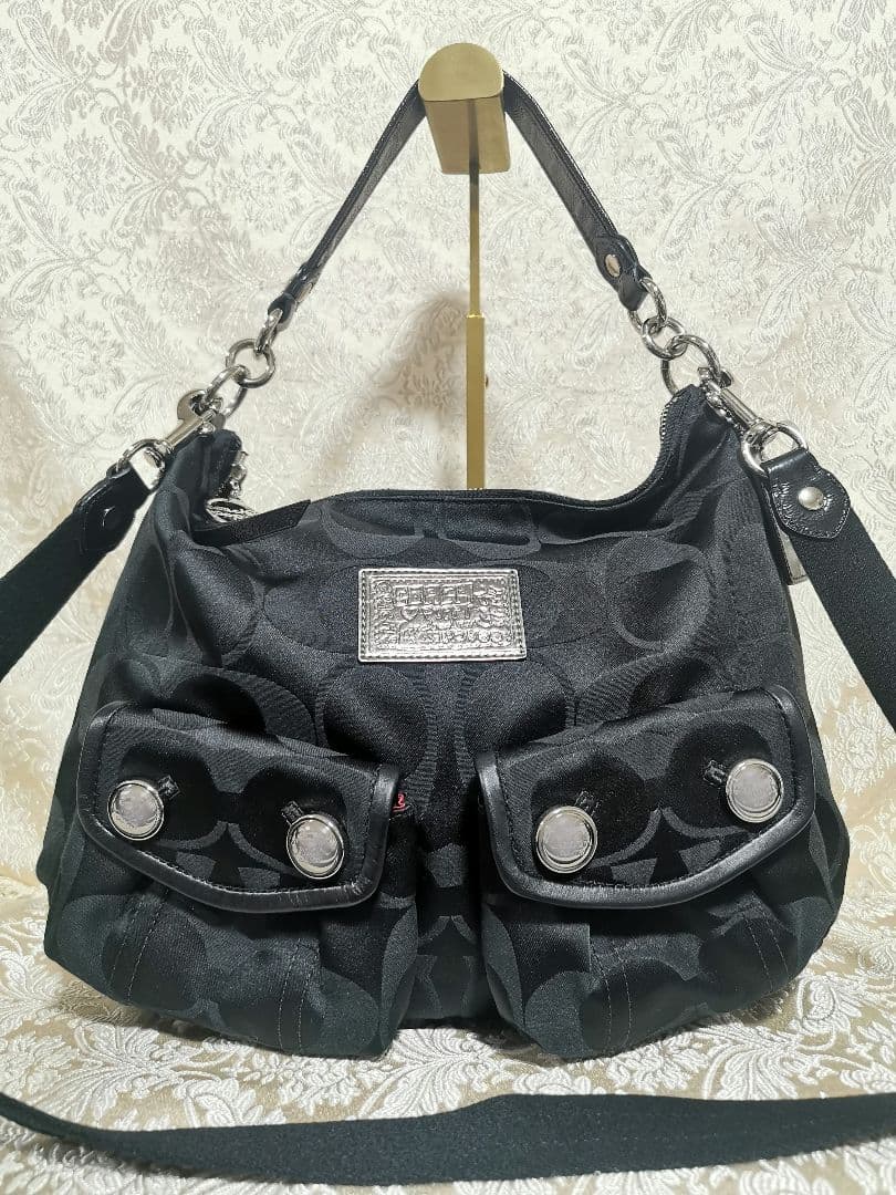 美品 COACH ショルダーバッグ poppy 2way 大容量 16495 - メルカリ