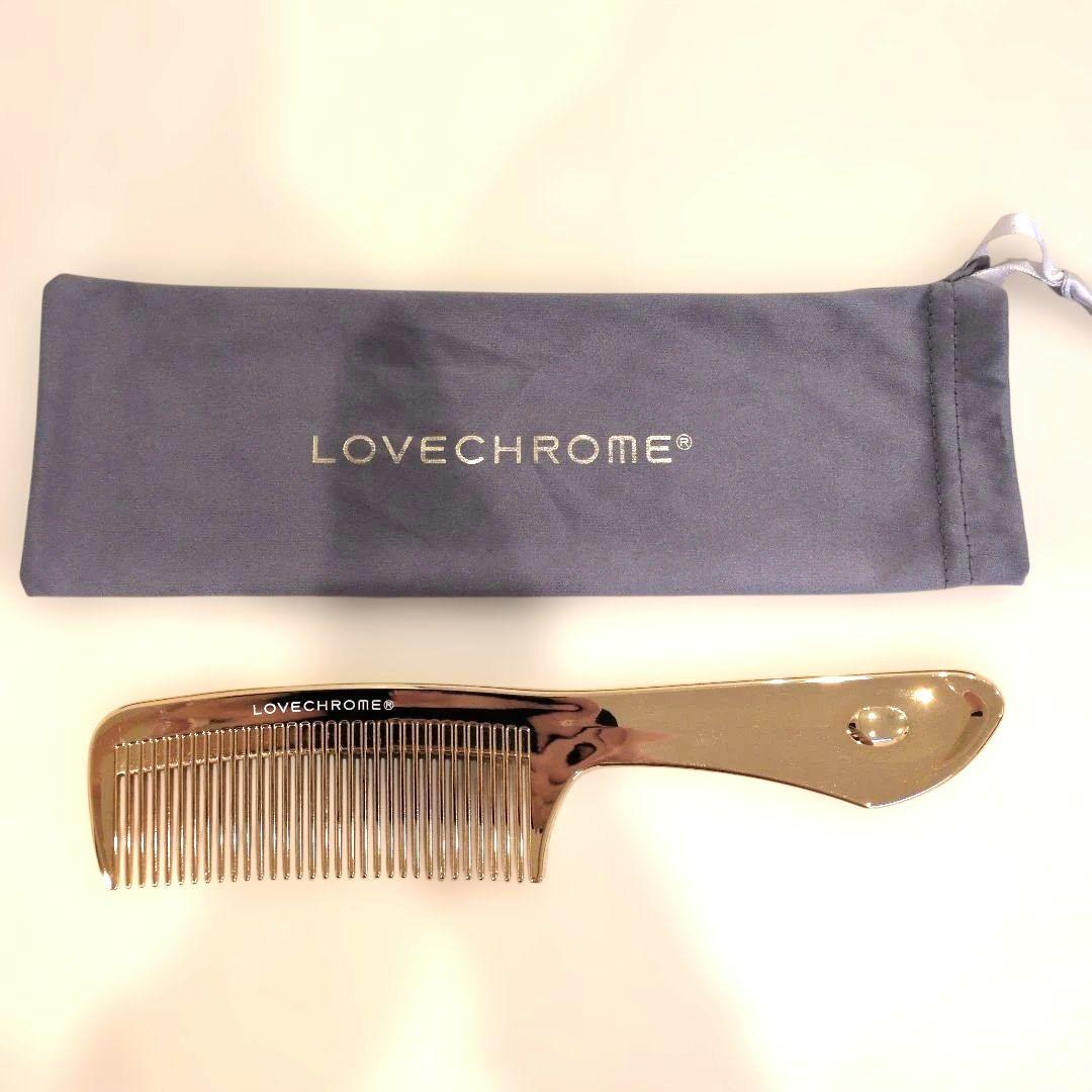 LOVECHROME ゴールドコーム 専用ポーチ付き 新品未使用」LOVECHROME ラブクロム ゴールドコーム 専用ケース付き