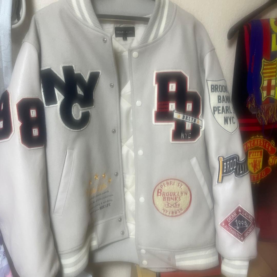 美品スタジャン ホワイト　限定品 WHIZ LIMITED - COLLABORATION STA JACKET (BLACK) / 新年恒例76枚限定