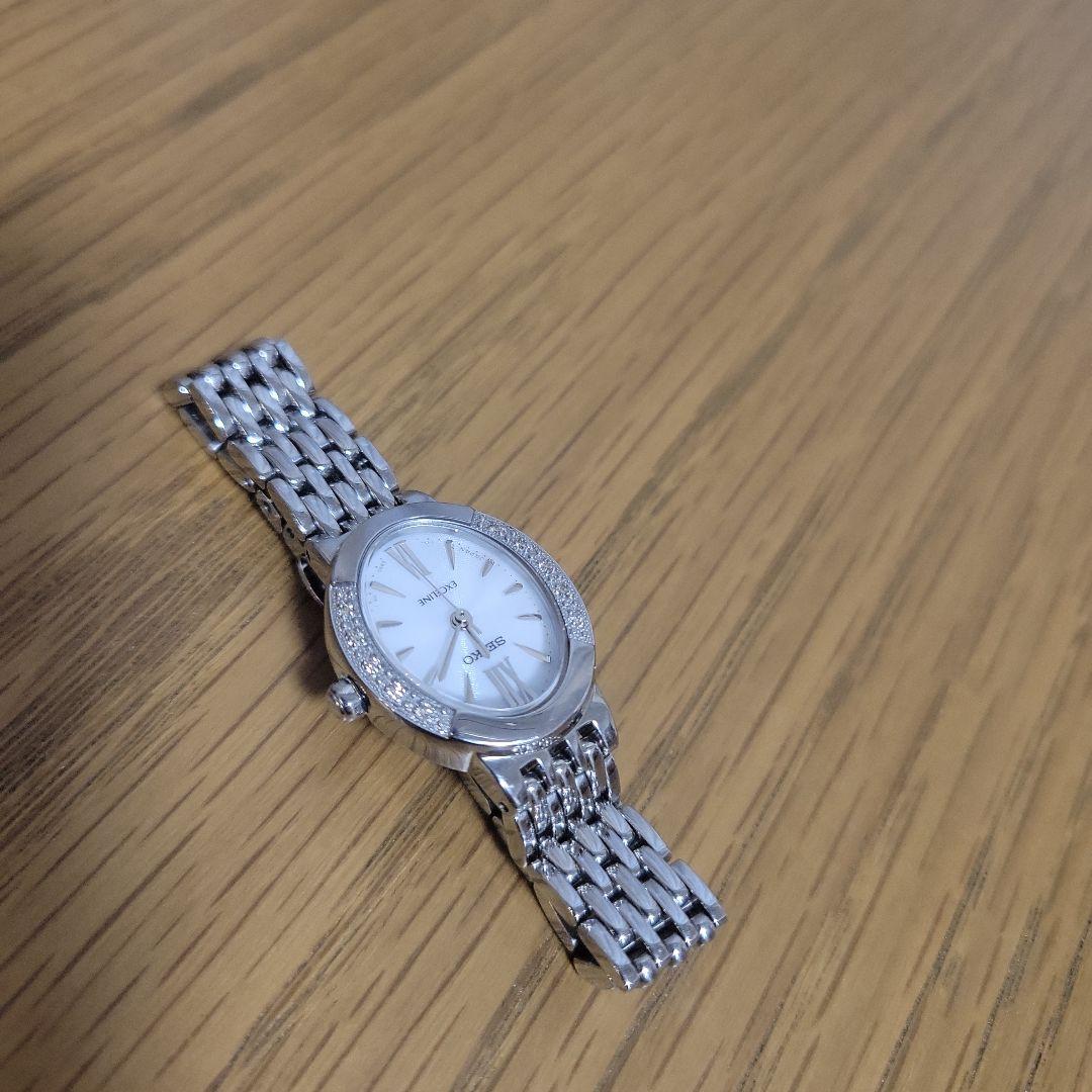 ○可動品○SEIKO セイコー エクセリーヌ 腕時計 ソーラー ダイヤベゼル