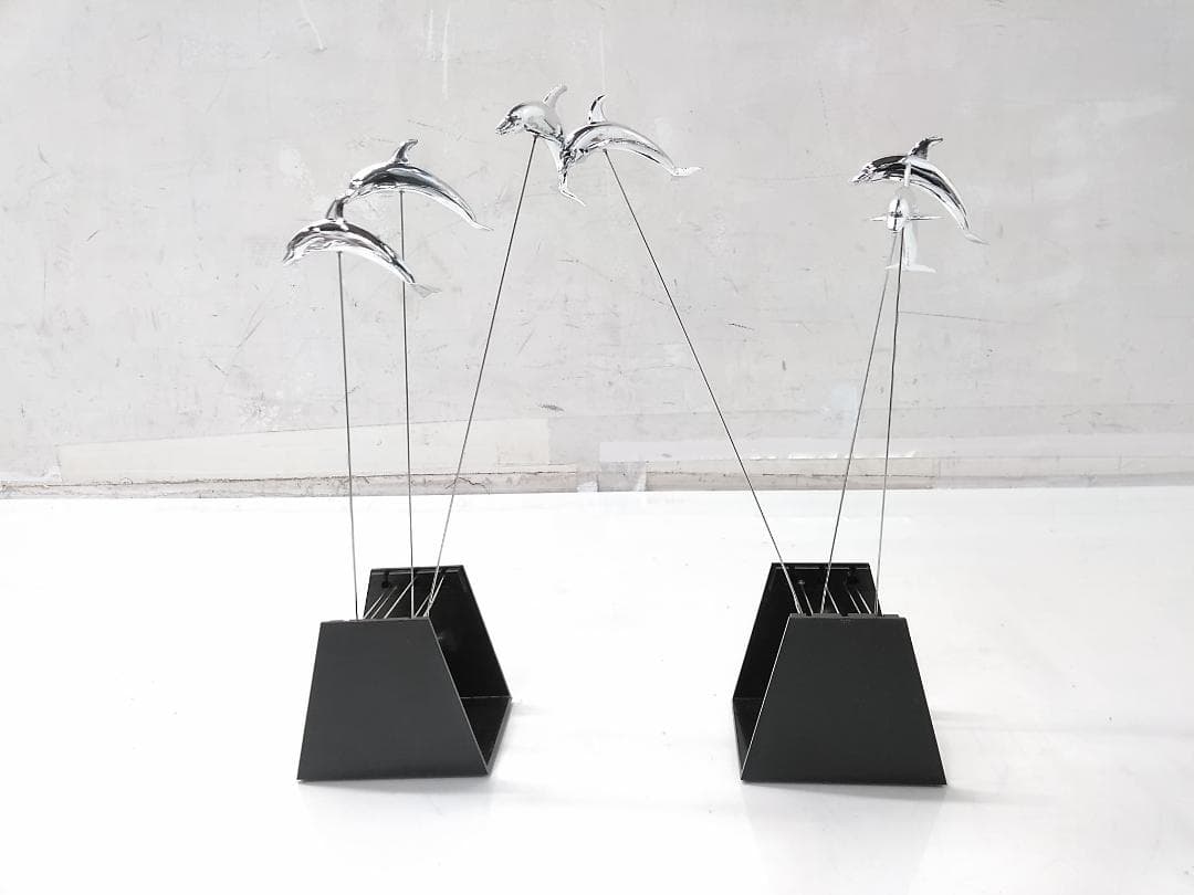 キネティックアート ISHIGURO製 イルカ ドルフィン 2個セット◇