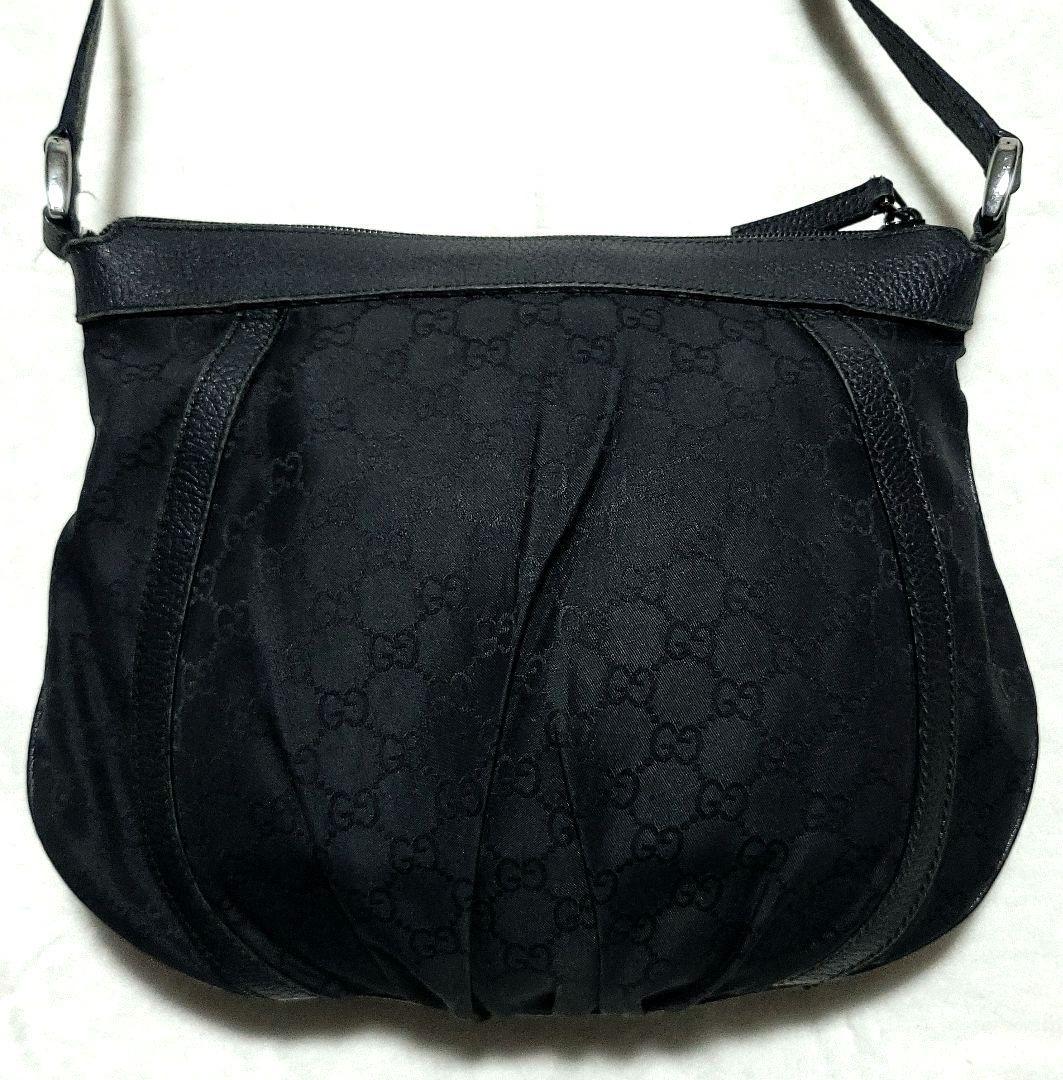 GUCCI ショルダーバッグ 肩掛け GGキャンバス アビー 265691 黒 - メルカリ