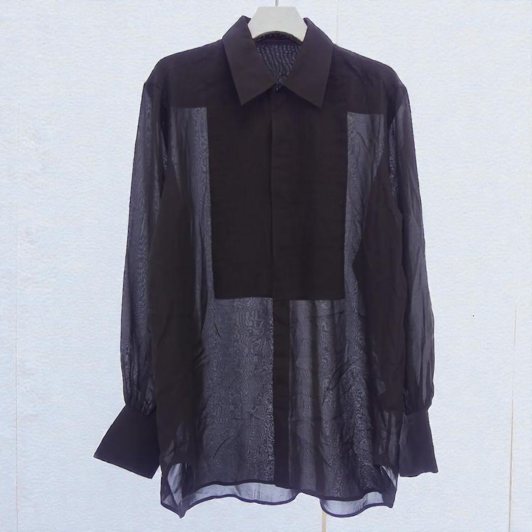 トゥモローランドビー シルクローン ボザムシャツ ブラック シルク100