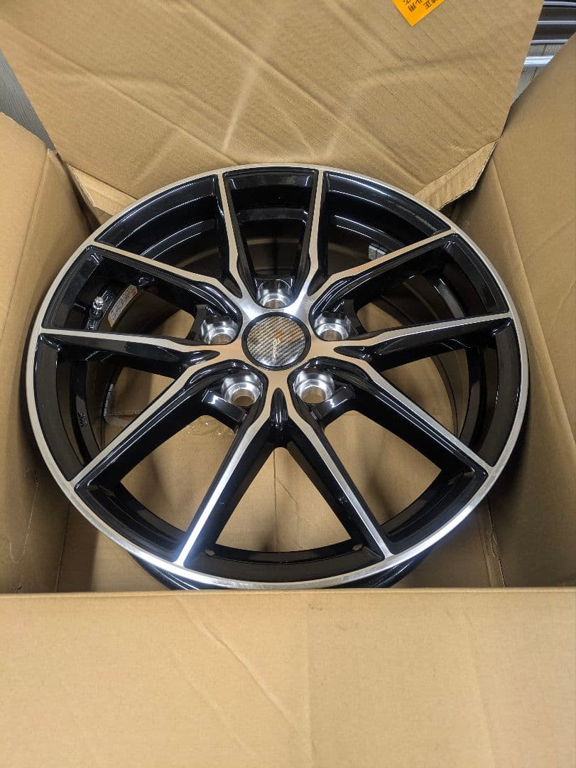 アルミホイール4本セット17×6.5J 5H/120 +40 ブラックポリッシュ