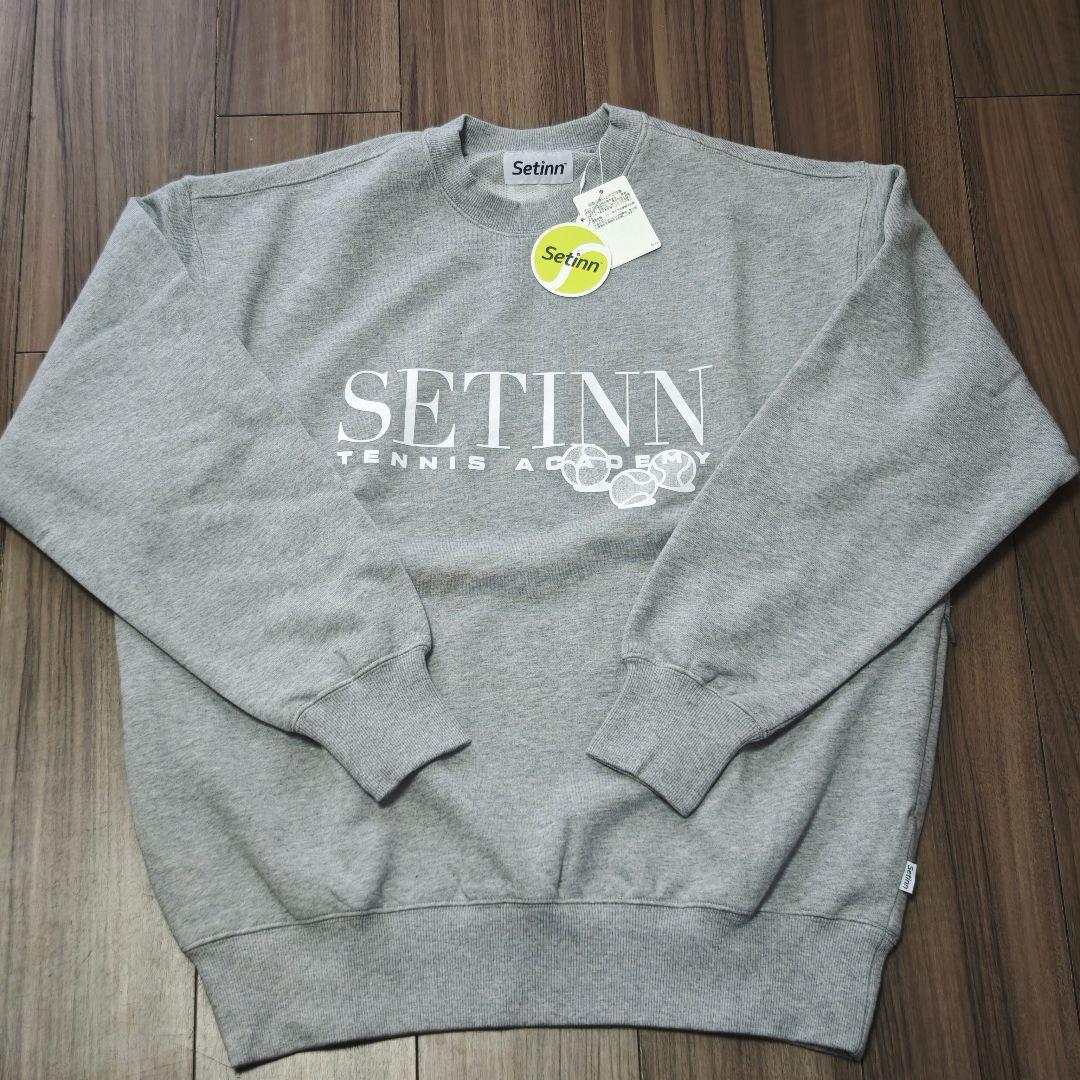 た*ん様 新品 Setinn Academy Crew Sweat グレー Sサ Setinn(セッティン) 