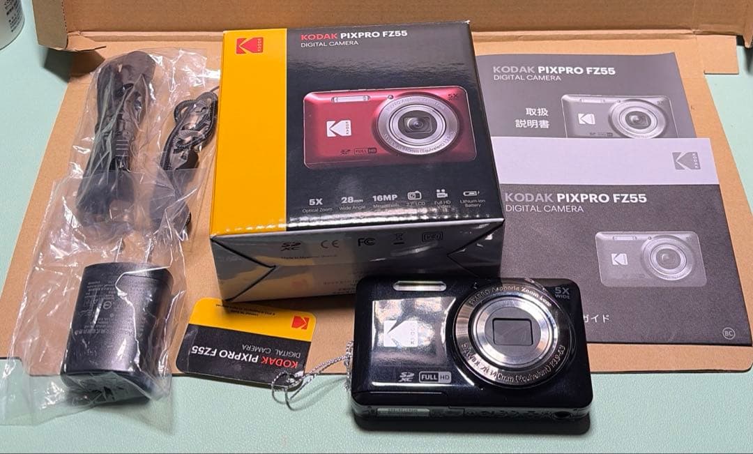 KODAK PIXPRO FZ55 デジタルカメラ　ブラック Amazon | KODAK (コダック) PIXPRO 使いやすい ズーム FZ55-BK 16MP