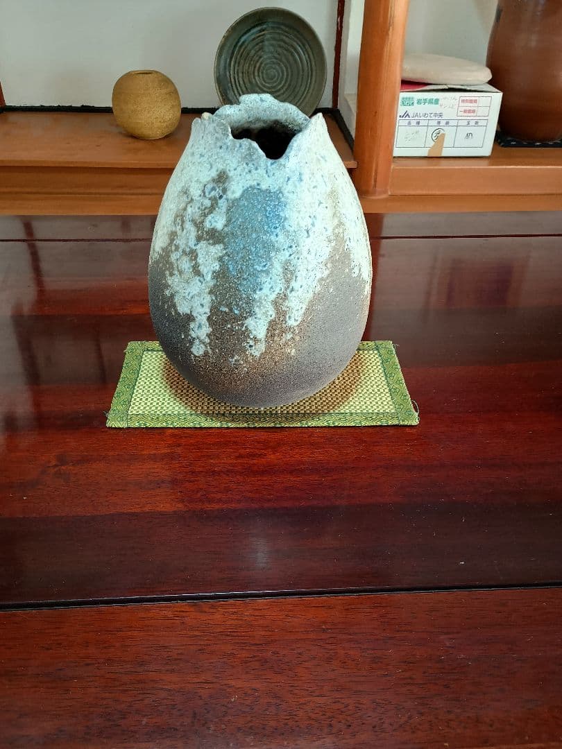 青茶グラデーション陶器花瓶 - メルカリ