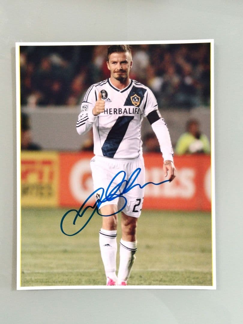 セール中…デビット・ベッカム直筆サイン入り超 特大写真…イングランド