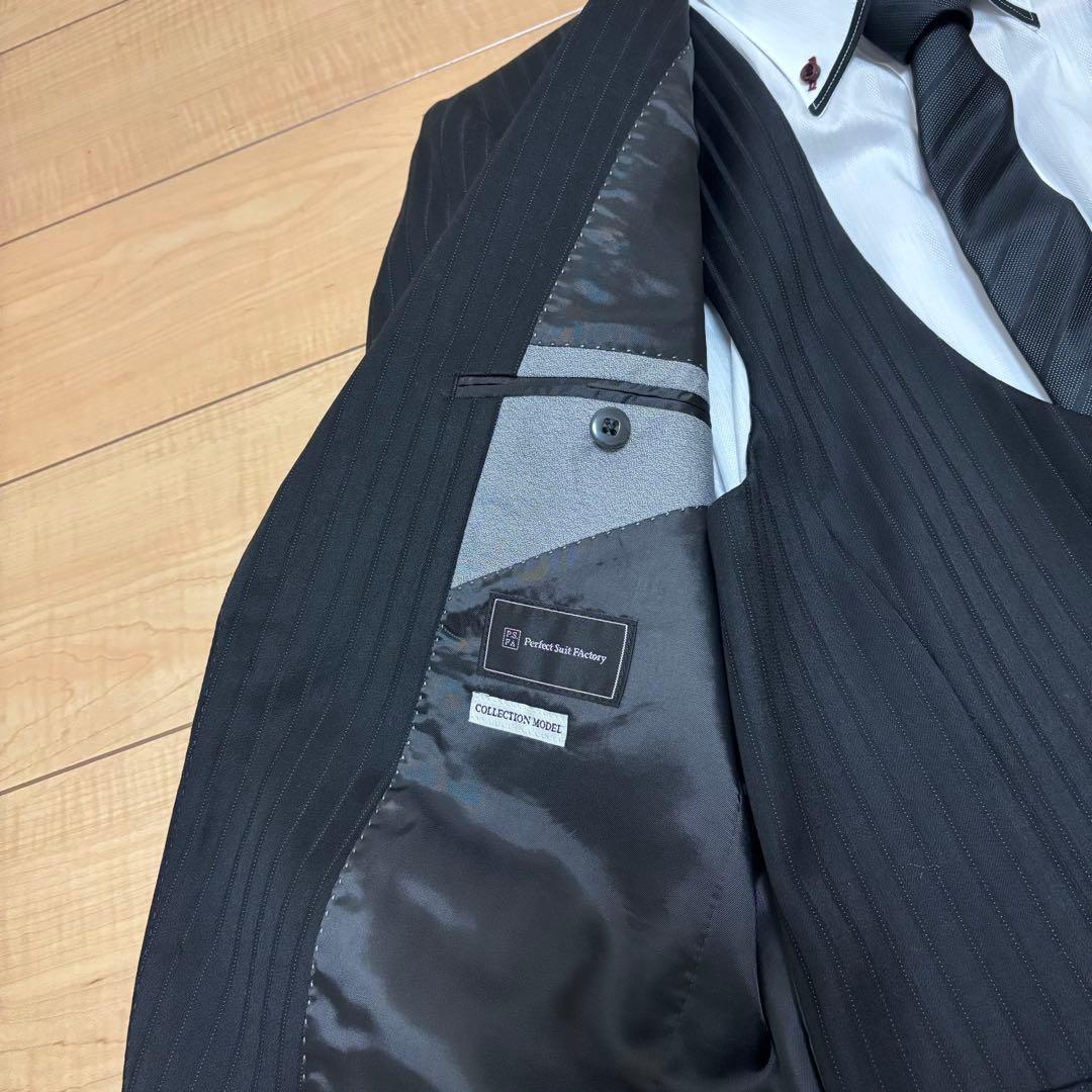 【美品】　P.S.FA スーツ6点セット　A5 成人式　シャツネクタイベルト付き