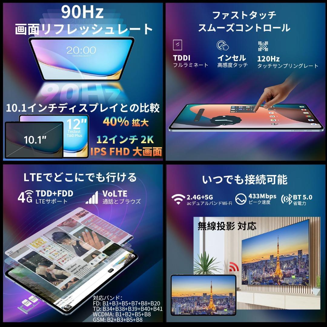 新品未使用】T60 Plus 12インチタブレット 16GB+128GB - メルカリ