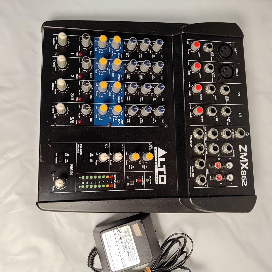 音響ミキサー ALTO ZMX862 6ch ACアダプター付き - メルカリ