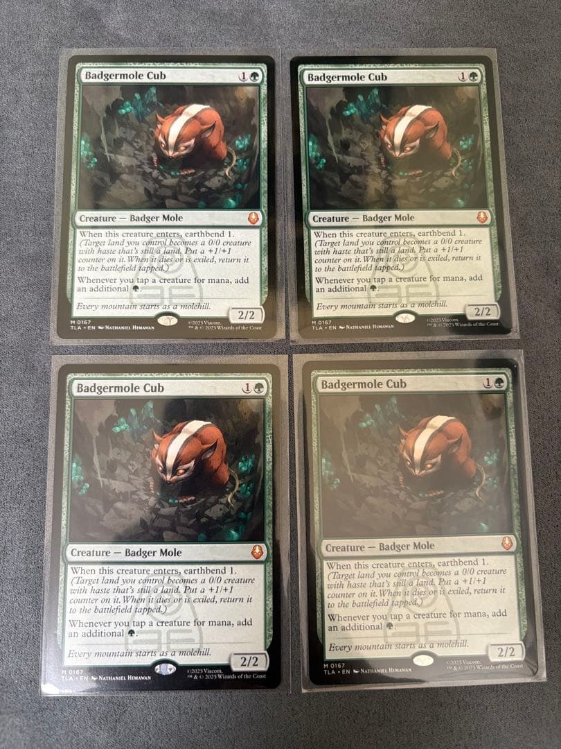 アナグマモグラの仔　英語　4枚セット Badgermole Cub mtg MTG アナグマモグラの仔 英語 四枚セット アナグマモグラの仔