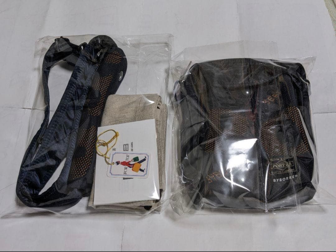 美品 ポーター×バイボレコラボ ショルダーバッグ ネイビー ポーター