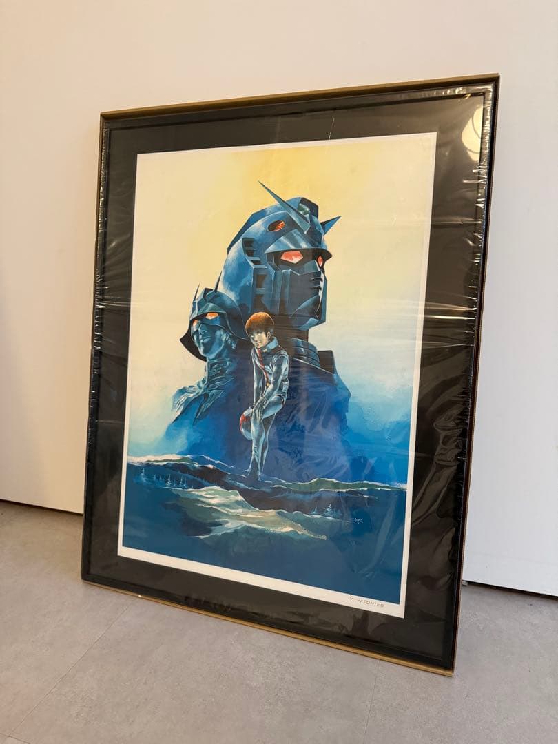 劇場版機動戦士ガンダムIIポスターB2 複製原画 額装済・安彦良和直筆