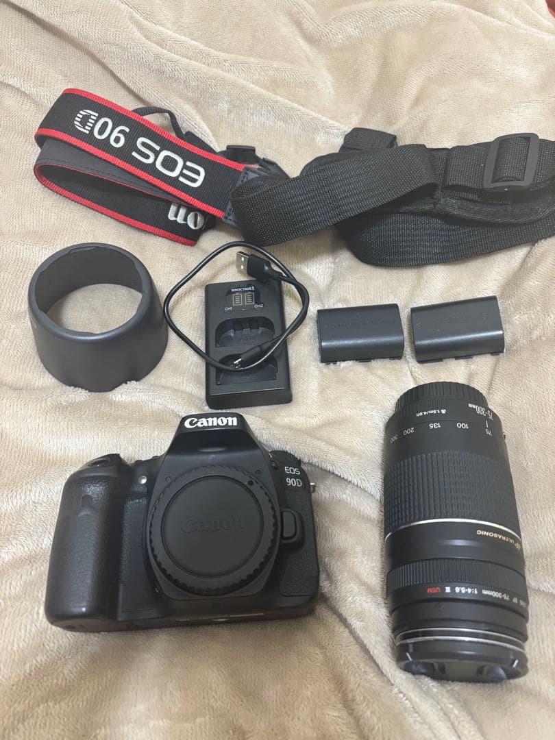 【お値下げ不可】デジタル一眼レフカメラCanon EOS 90D望遠レンズセット EOS Canon キヤノン 90D 超望遠トリプルレンズセット SDカード(16GB