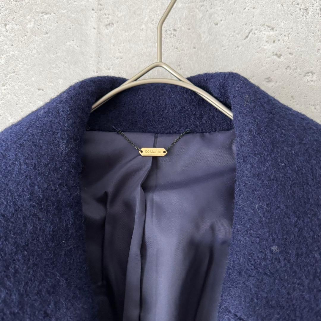 近年✨コラージュガリャルダガランテ 圧縮ウールコート ネイビー