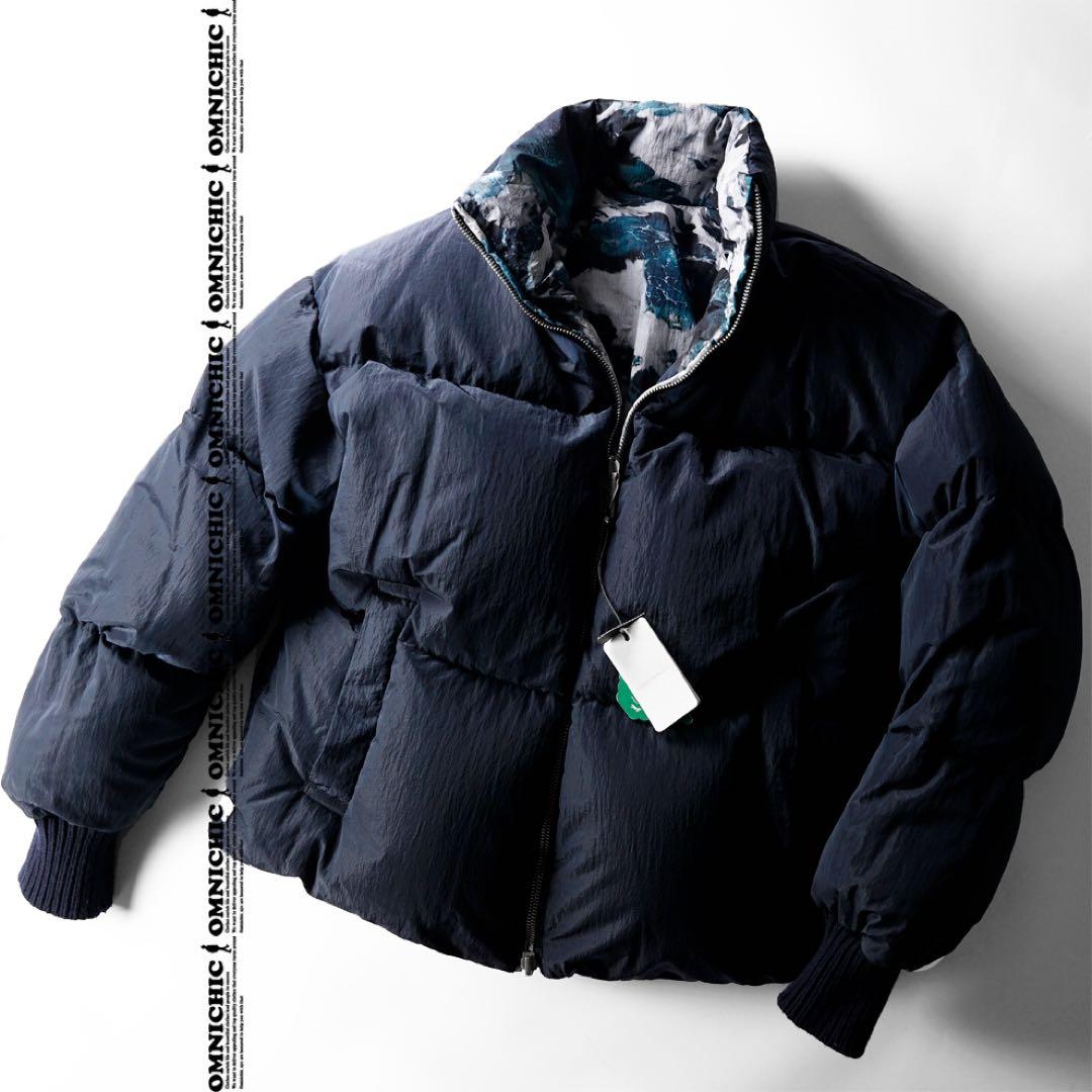 19.5万2WAYエンポリオアルマーニリバーシブルロゴダウンジャケット48