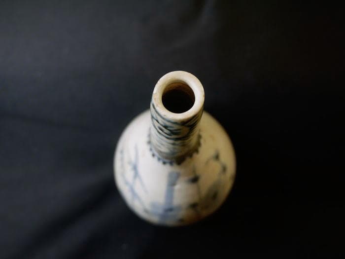 古伊万里 御神酒徳利 梅文と蛸唐草 本錫補修 H15cm - メルカリ