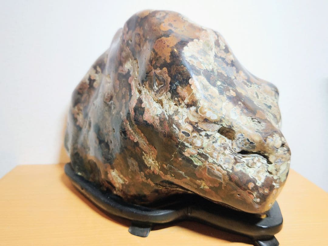 梅花石 22.8kg 紋石 牡丹石 菊花石 花紋石 原石 鑑賞石 自然石 水石