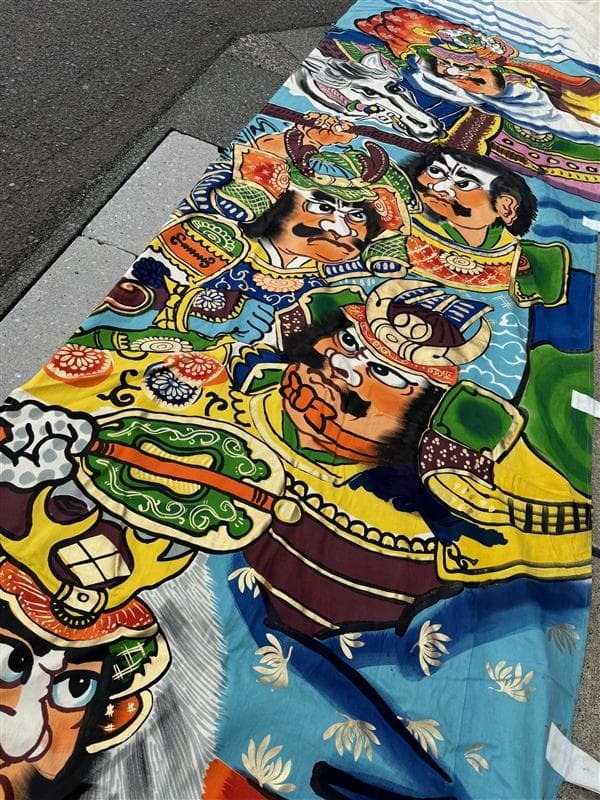 布 木綿 武者絵 幟旗 ③ と④の通販｜glewmarket.com