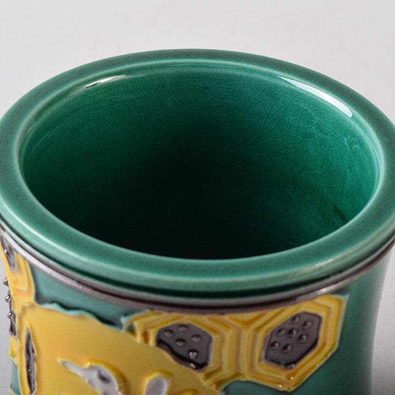 茶道具 谷口登志雄 菁嵐作 青交趾 鶴亀 蓋置 共布共箱 V 7866 - メルカリ