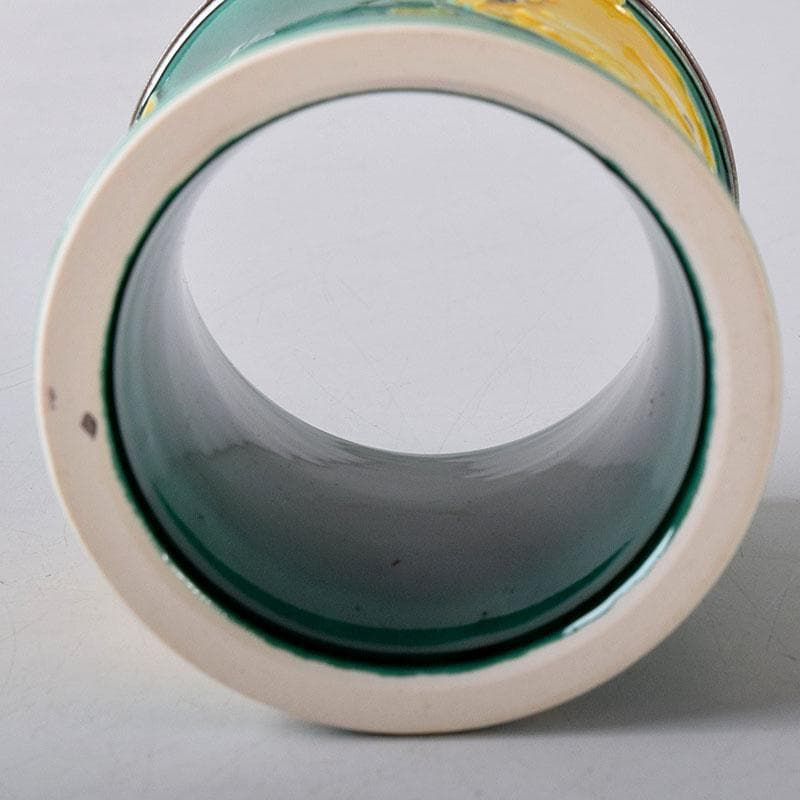 茶道具 谷口登志雄 菁嵐作 青交趾 鶴亀 蓋置 共布共箱 V 7866 - メルカリ