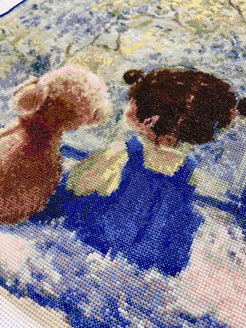 ☆ミュゲ様専用☆オーダー クロスステッチ No.88 女の子と犬 9800