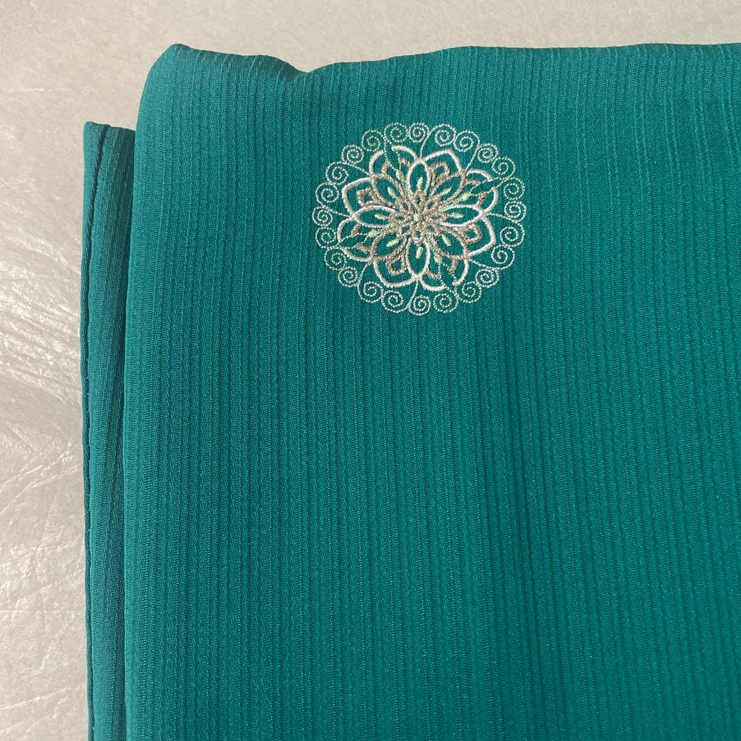 小紋 袷 エメラルド 美品 身丈162 - 着物・浴衣新 モデル