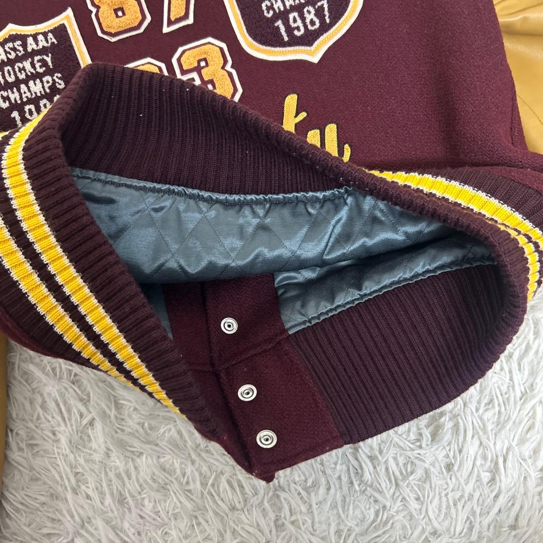 極美品】WHITESVILLE スタジャン フルデコ フットボール 40 - メルカリ