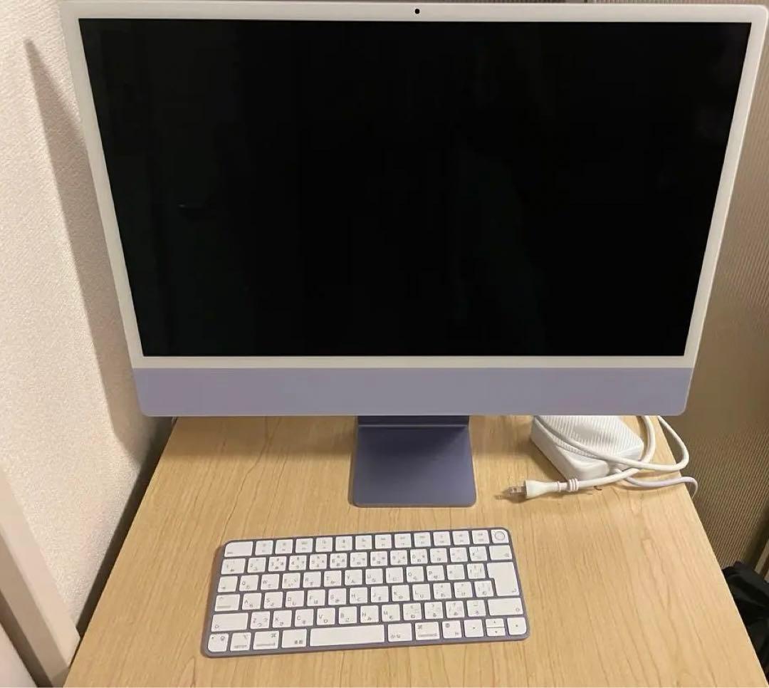 Apple iMac (2023) 24インチ M3 パープル マウス無し Refurbished 24-inch iMac Apple M3 Chip with 8-Core CPU and 10-Core