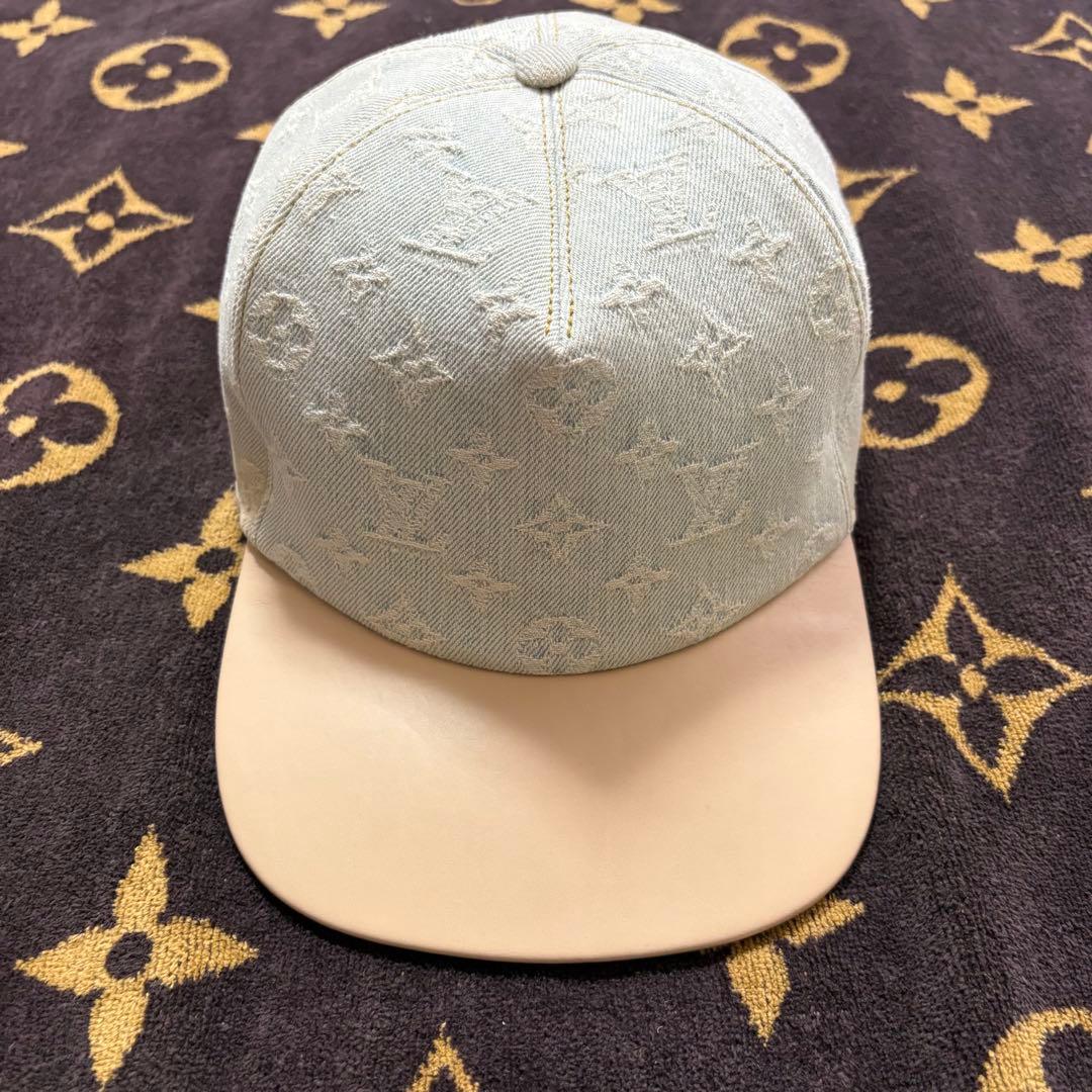 Louis Vuitton デニムベースボールキャップ LOUIS VUITTON(ルイヴィトン) LV キャスケット ロゴ刺繍デニムベース