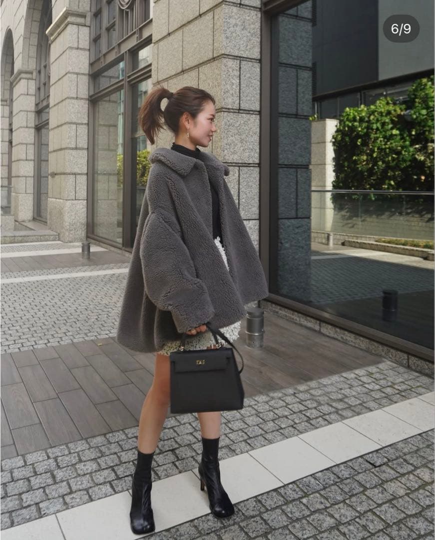 HYEON ted cape ボアコート ポンチョ - メルカリ